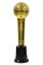 Party Central Pack of 6 Metallic Gold and Black Music Award Night Party Microphone Statuettes 8.5"